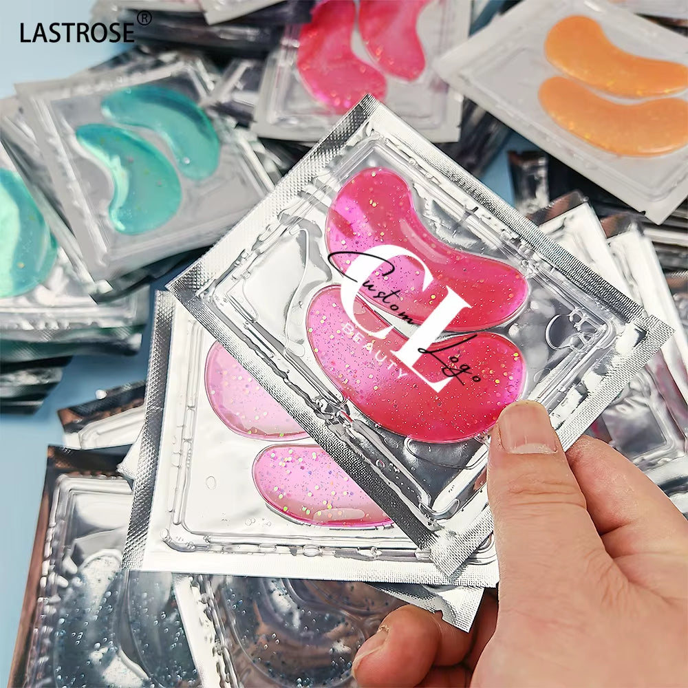 Private Label Shimmer Soft Hydrating Eye Gels Pads Brightening Skin Treatment Mask Wholesale Moisturizing Hydrogel Eye Mask