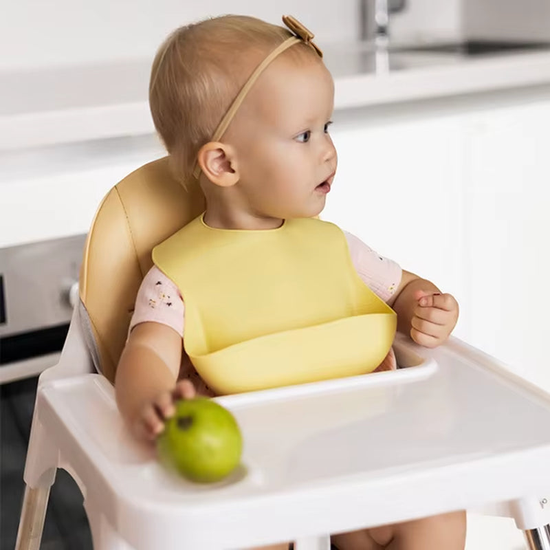 Es-Pro Customized Eco-Friendly Bpa-Free Baby Toddler Tableware Set Unbreakable Waterproof Bib Food Grade Silicone Bib Hot Kids