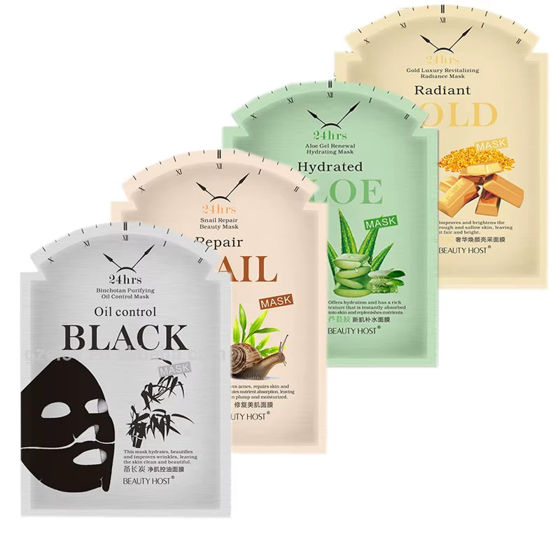 Wholesale Luxury Facial Mask Skin Care Private Label Brighten and Porefining Organic Skin Care Gold Aloe Snail Face Mask