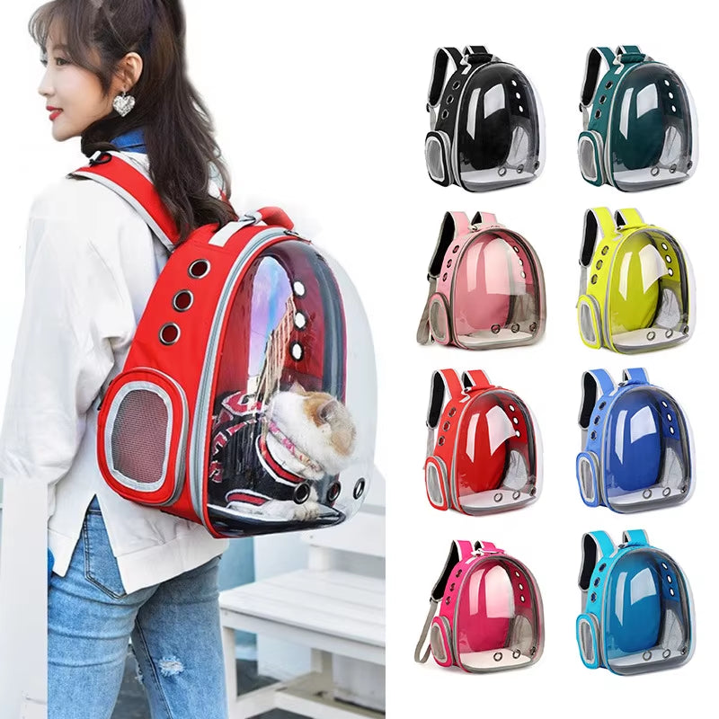 Capsule Transparent Outdoor Portable Pet Travel Transport Pet Carries Tote Backpack Large Capacity Sturdy Pet Carries Bag