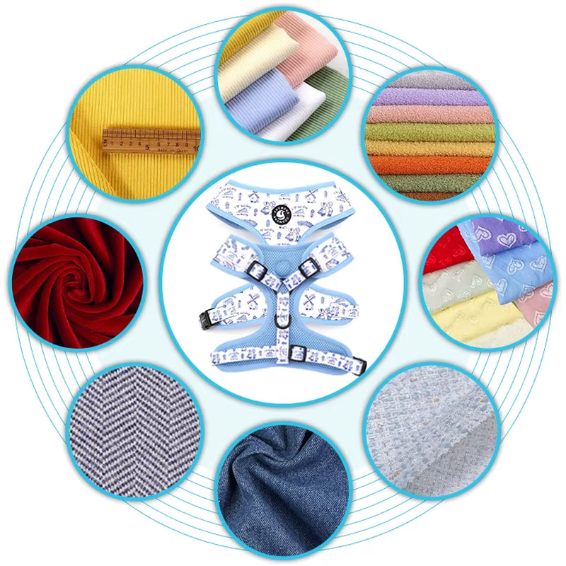 Custom Unique Harness and Leash Dog Harness Set Twill Dog Collar Leash Pet Leashes and Collars Set Pet Dog Accessories Supplies