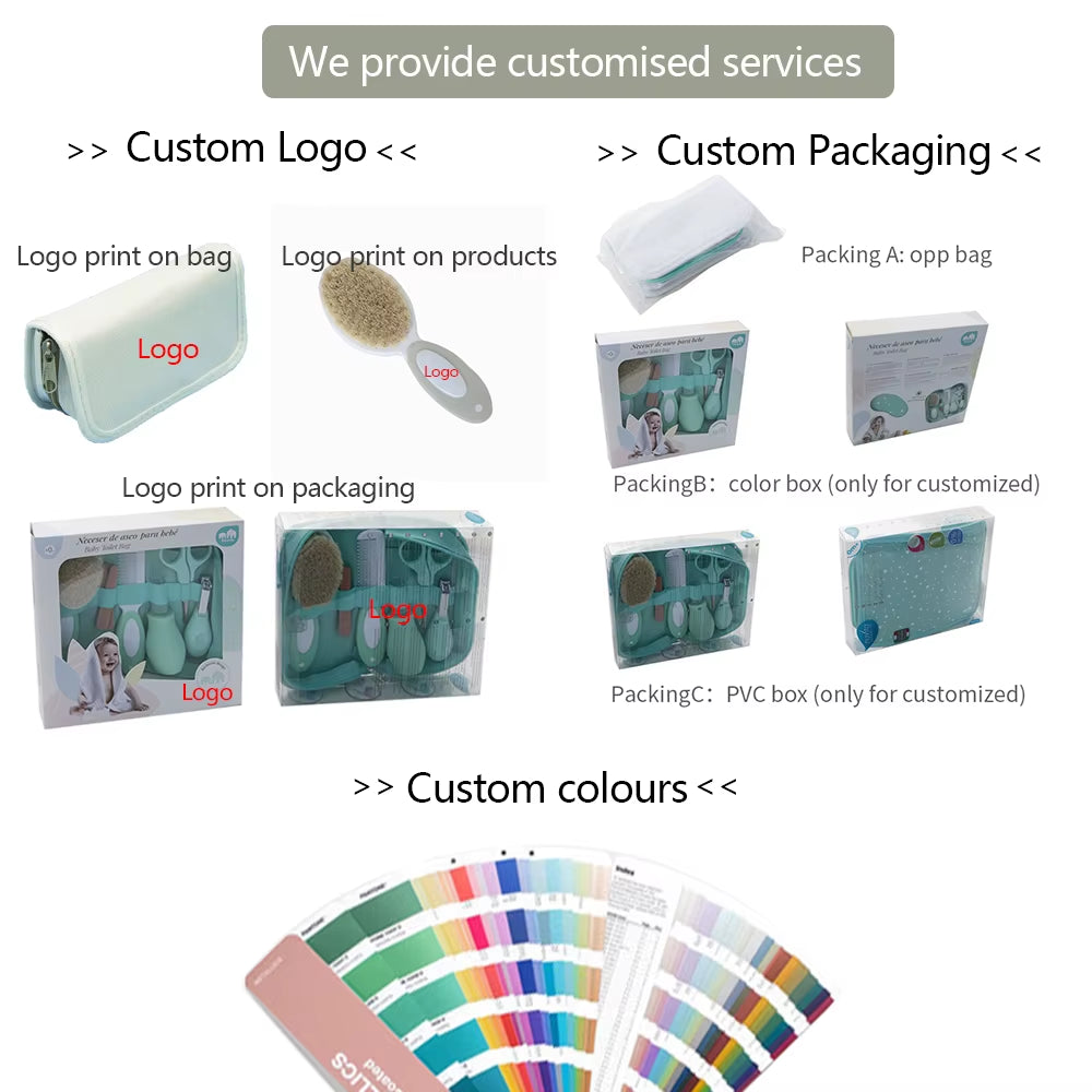 Wholesale Baby Nursery Care Kit New Born Baby Products Baby Nursery Healthcare and Grooming Brush Comb Kit Health Infant Set