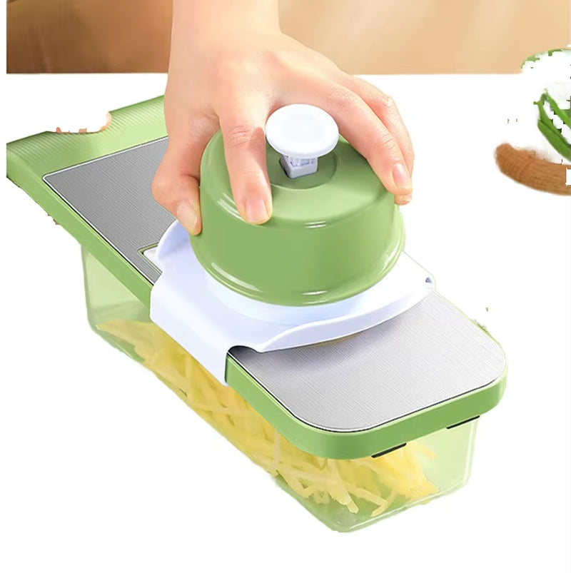 2025 New Design Manual Stainless Steel Metal Cutter Multi-Functional Potato Peeler Cheese Slicer Garlic Chopper