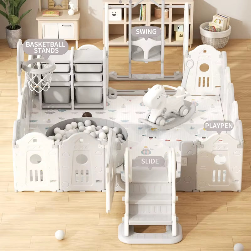Feelkids New Arrival Indoor Kids' Playpen Foldable HDPE Plastic Fence Hot Sale Playground Playhouses for Park Use
