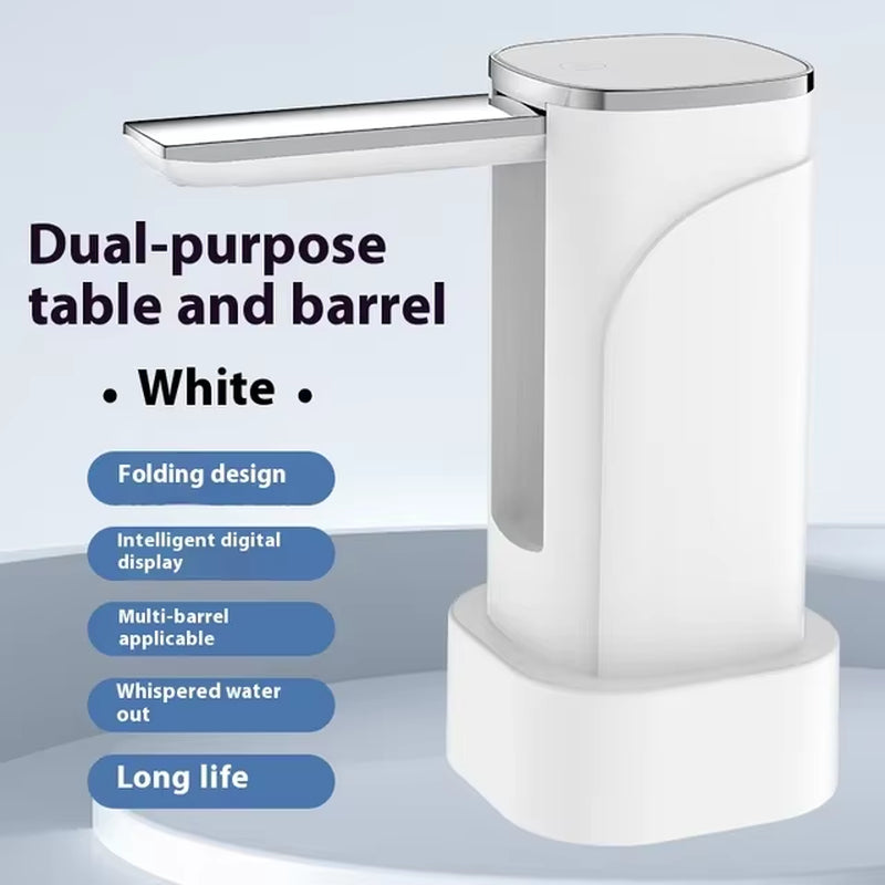 Foldable Water Pump Bottled Water Automatic Rechargeable Water Dispenser Portable Water Pump Folding Intelligent Dosing Pump