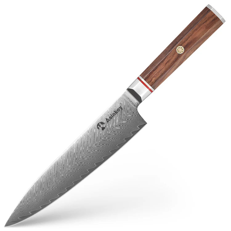 High Quality Professional Chef Knife Kits Rose Wood Handle Customized Logo Japanese Kitchen Knife Set