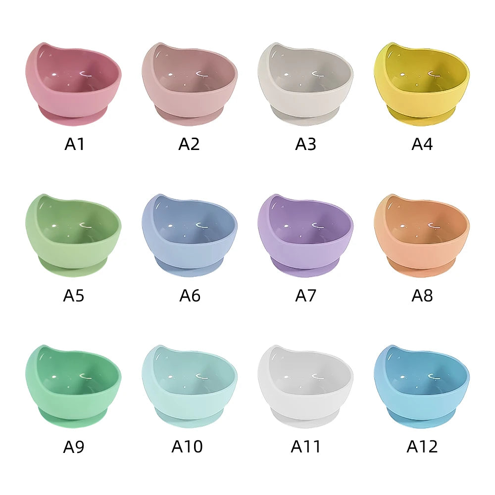 Kids Weaning Products Silicone Tableware Plate Bowl Spoon Fork Bebes Dishe Baby Feeding Sets Supplies for Reborn Baby