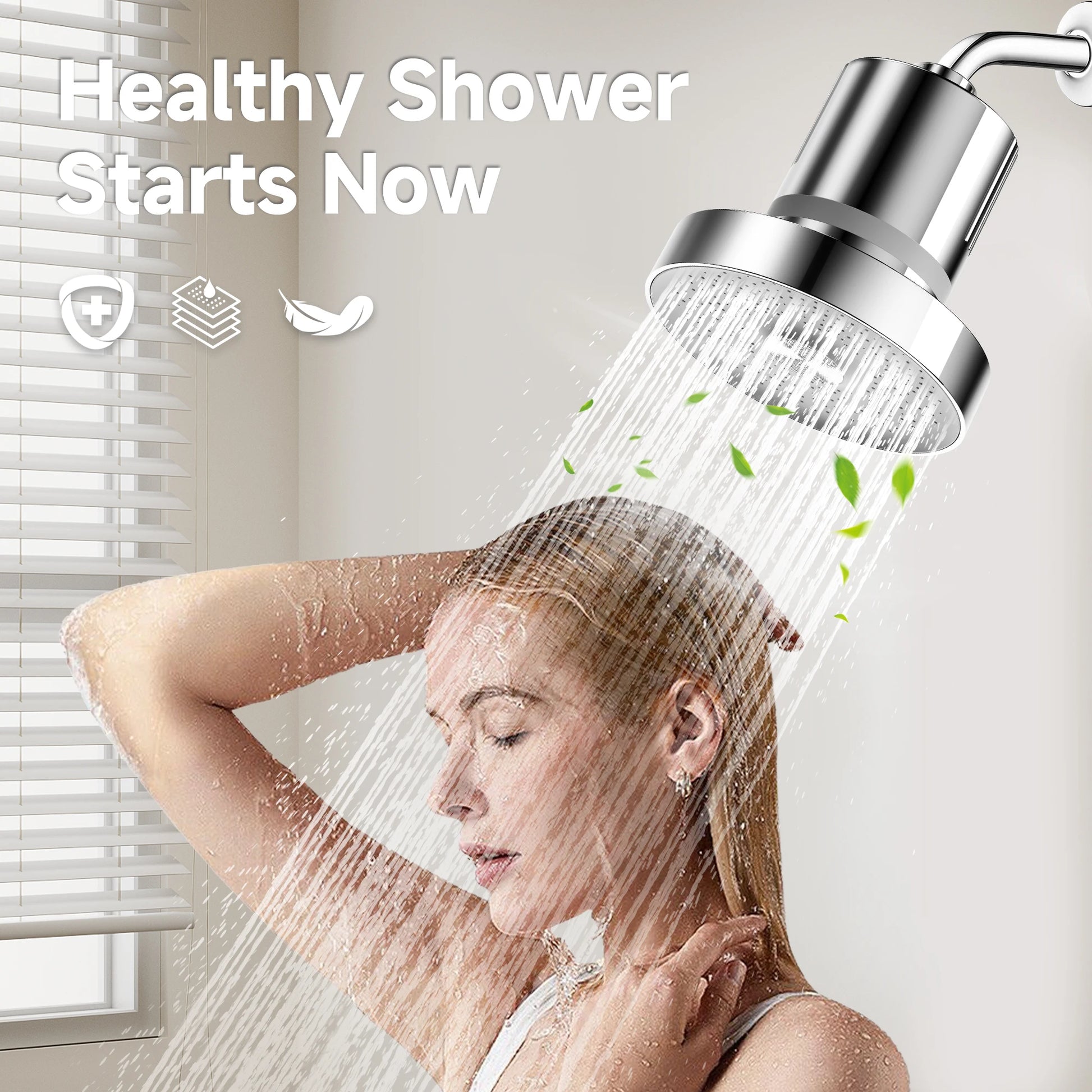 Black Shower Head with Water Softener - Shower Filter Removes Toxic Chemicals and 98% Chlorine - High Pressure Hard Water Filter