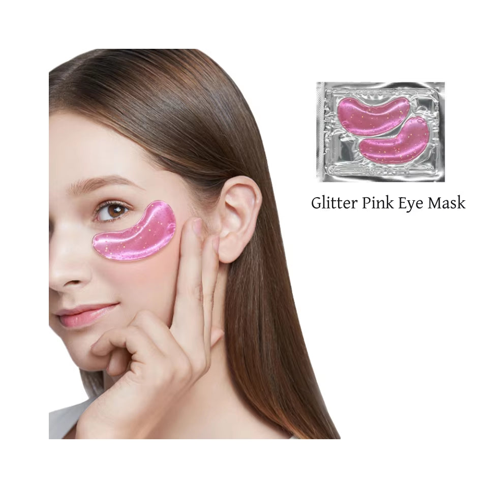 Private Label Shimmer Soft Hydrating Eye Gels Pads Brightening Skin Treatment Mask Wholesale Moisturizing Hydrogel Eye Mask