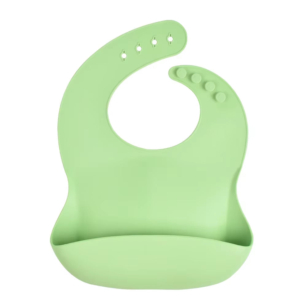 Es-Pro Customized Eco-Friendly Bpa-Free Baby Toddler Tableware Set Unbreakable Waterproof Bib Food Grade Silicone Bib Hot Kids