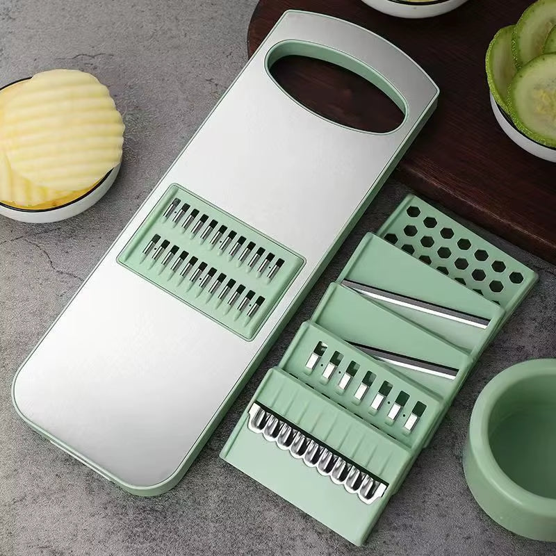 2025 New Design Manual Stainless Steel Metal Cutter Multi-Functional Potato Peeler Cheese Slicer Garlic Chopper