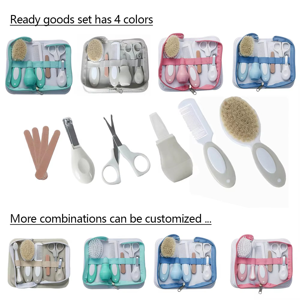Wholesale Baby Nursery Care Kit New Born Baby Products Baby Nursery Healthcare and Grooming Brush Comb Kit Health Infant Set