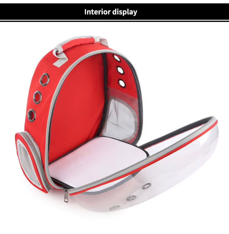 Capsule Transparent Outdoor Portable Pet Travel Transport Pet Carries Tote Backpack Large Capacity Sturdy Pet Carries Bag