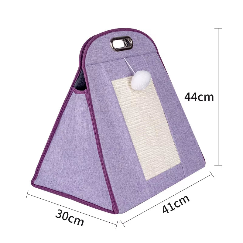 Manufacturer Wholesale Portable Foldable Cat Carrier House with Scratcher