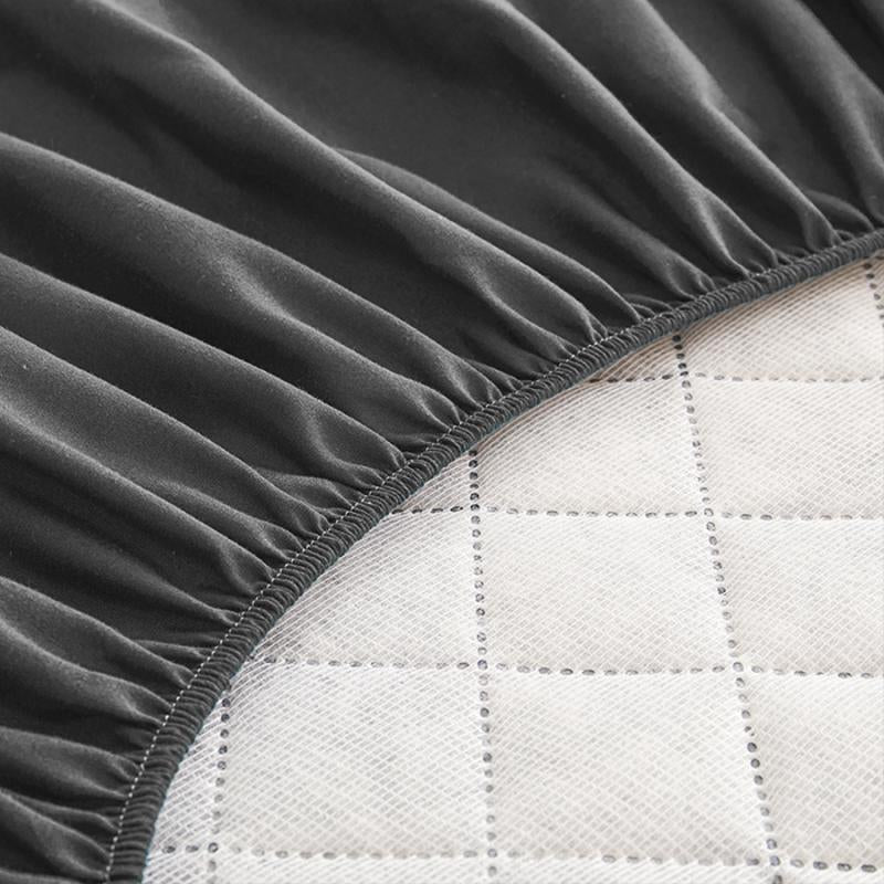 Solid Color Quilted Fitted Sheet without Pillowcase, 1/2 Counts/Set Soft Comfortable Breathable Fitted Sheet, Bedding Supplies for Home Bedroom Hotel
