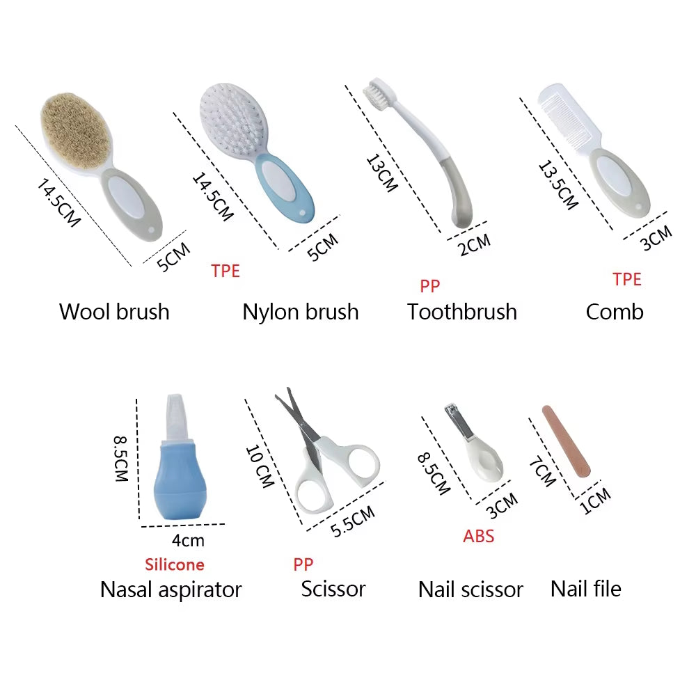 Wholesale Baby Nursery Care Kit New Born Baby Products Baby Nursery Healthcare and Grooming Brush Comb Kit Health Infant Set