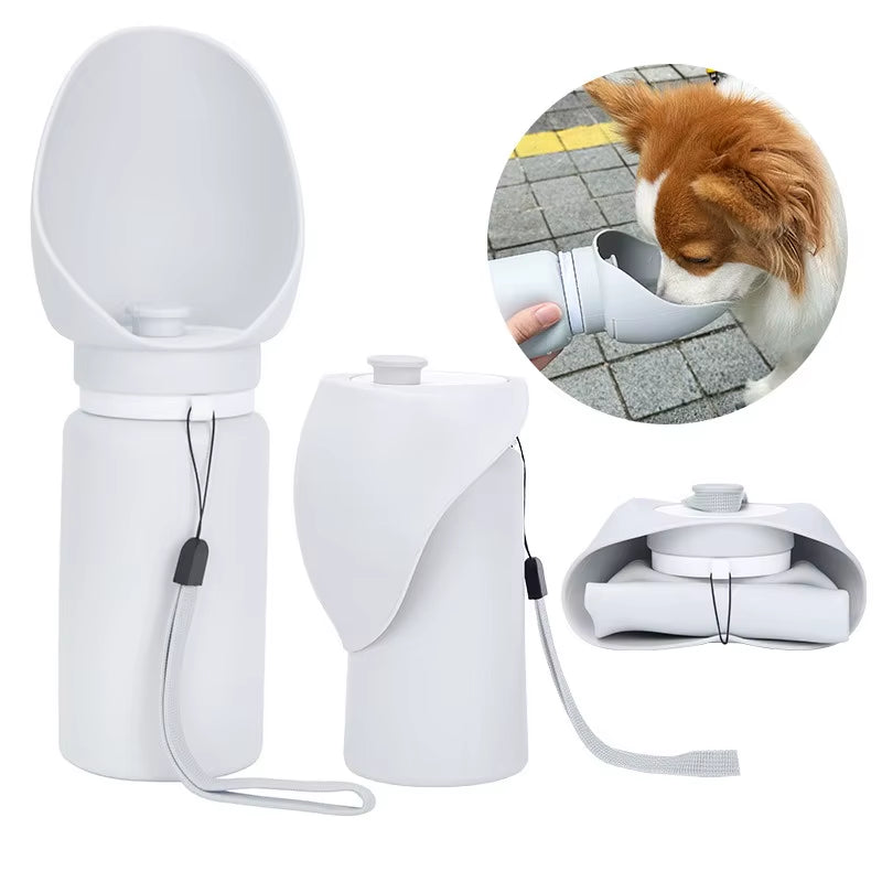 Outdoor Portable Water Cup for Walking Dogs and Cats Cute Dog Food Water Dispenser Pet Bowl with Bottle