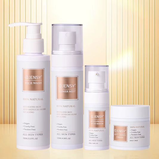 Natural Collagen Skincare Korean Private Label Natural Pure Organic Rice Water Wholesale Anti-Wrinkle Anti-Aging Skin Care Set