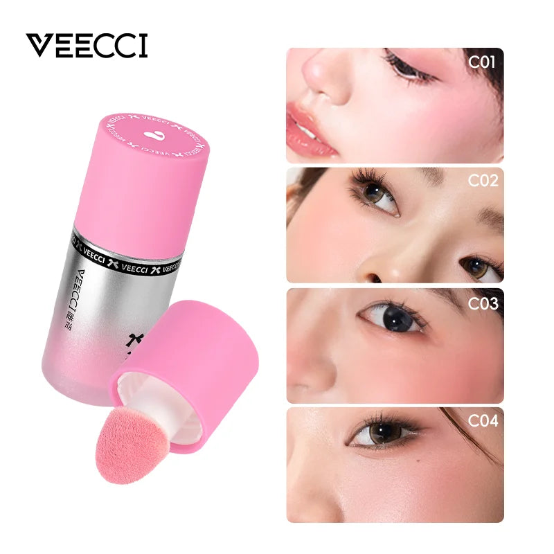 Lady'S Face Beauty Makeup Pink Waterproof Nude Pink Color Liquid Blush