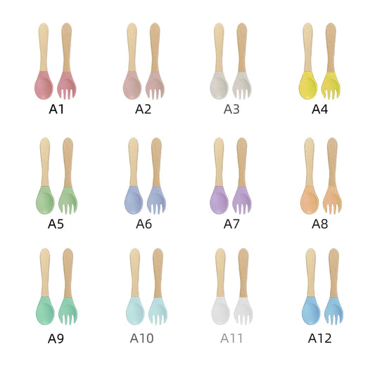 Kids Weaning Products Silicone Tableware Plate Bowl Spoon Fork Bebes Dishe Baby Feeding Sets Supplies for Reborn Baby