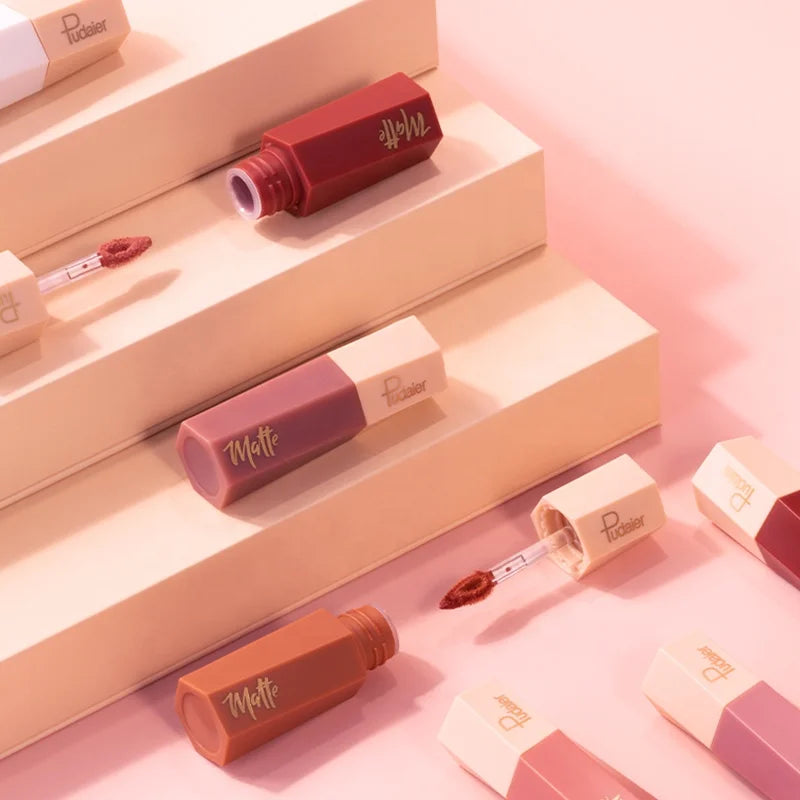 Wholesale Cosmetics High Pigment 14Colors Velvet Matte Liquid Lipstick Set Waterproof Moisturizing Lipgloss Makeup Private Label