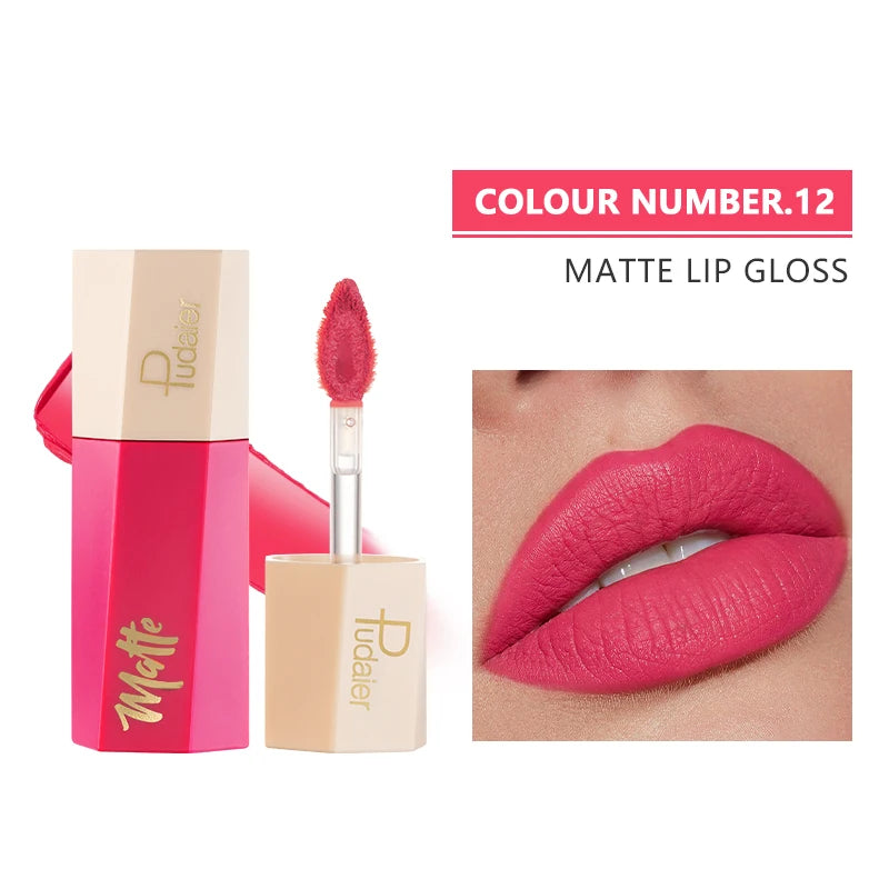Wholesale Cosmetics High Pigment 14Colors Velvet Matte Liquid Lipstick Set Waterproof Moisturizing Lipgloss Makeup Private Label