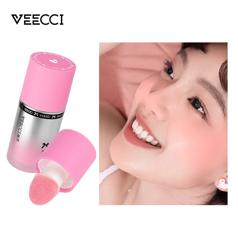 Lady'S Face Beauty Makeup Pink Waterproof Nude Pink Color Liquid Blush