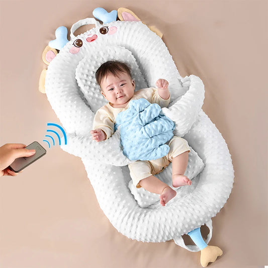 Electric Baby Lounger Detachable Palm Crib Soothing Baby Pillow Sleep Nest Tapping Hand Toy Baby Nest Lounger Bed for Newborn