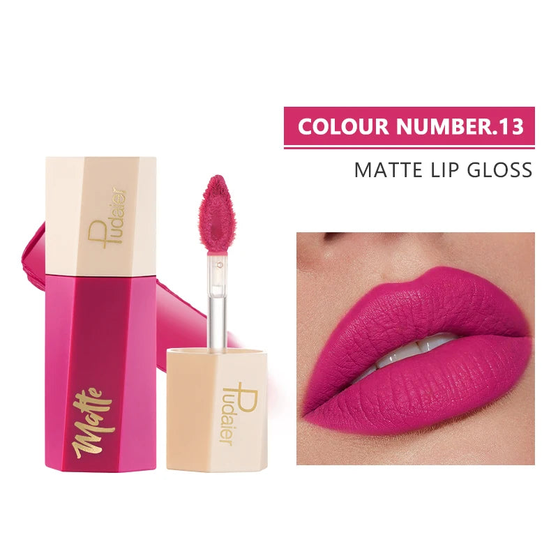 Wholesale Cosmetics High Pigment 14Colors Velvet Matte Liquid Lipstick Set Waterproof Moisturizing Lipgloss Makeup Private Label