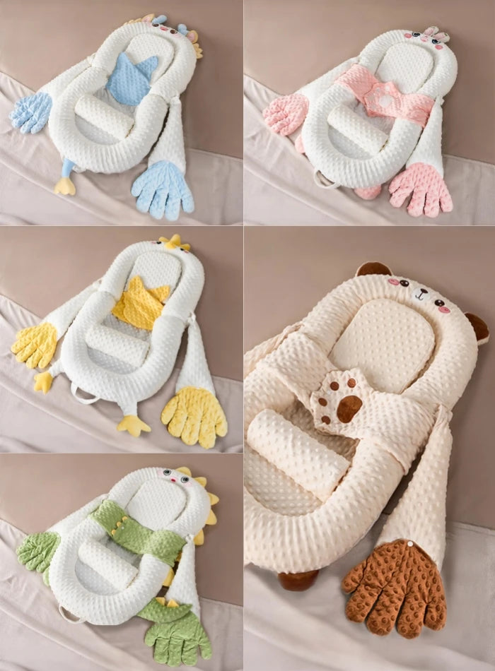 Electric Baby Lounger Detachable Palm Crib Soothing Baby Pillow Sleep Nest Tapping Hand Toy Baby Nest Lounger Bed for Newborn