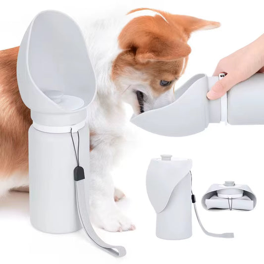 Outdoor Portable Water Cup for Walking Dogs and Cats Cute Dog Food Water Dispenser Pet Bowl with Bottle